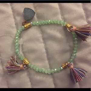 Turquoise Green Bracelet with jewel